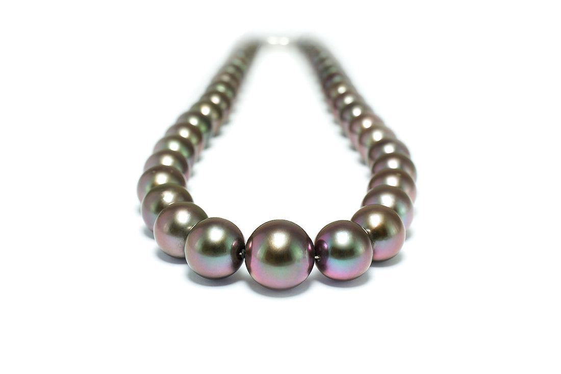 ブラックパールとプラックリップパールのネックレス