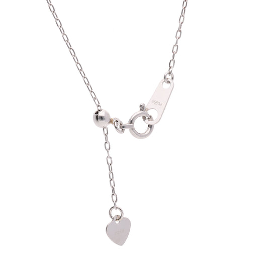 0.7mm カットアズキ プラチナ チェーン|PT850 45cm 長さ調整可|8〜12mmの真珠におすすめ