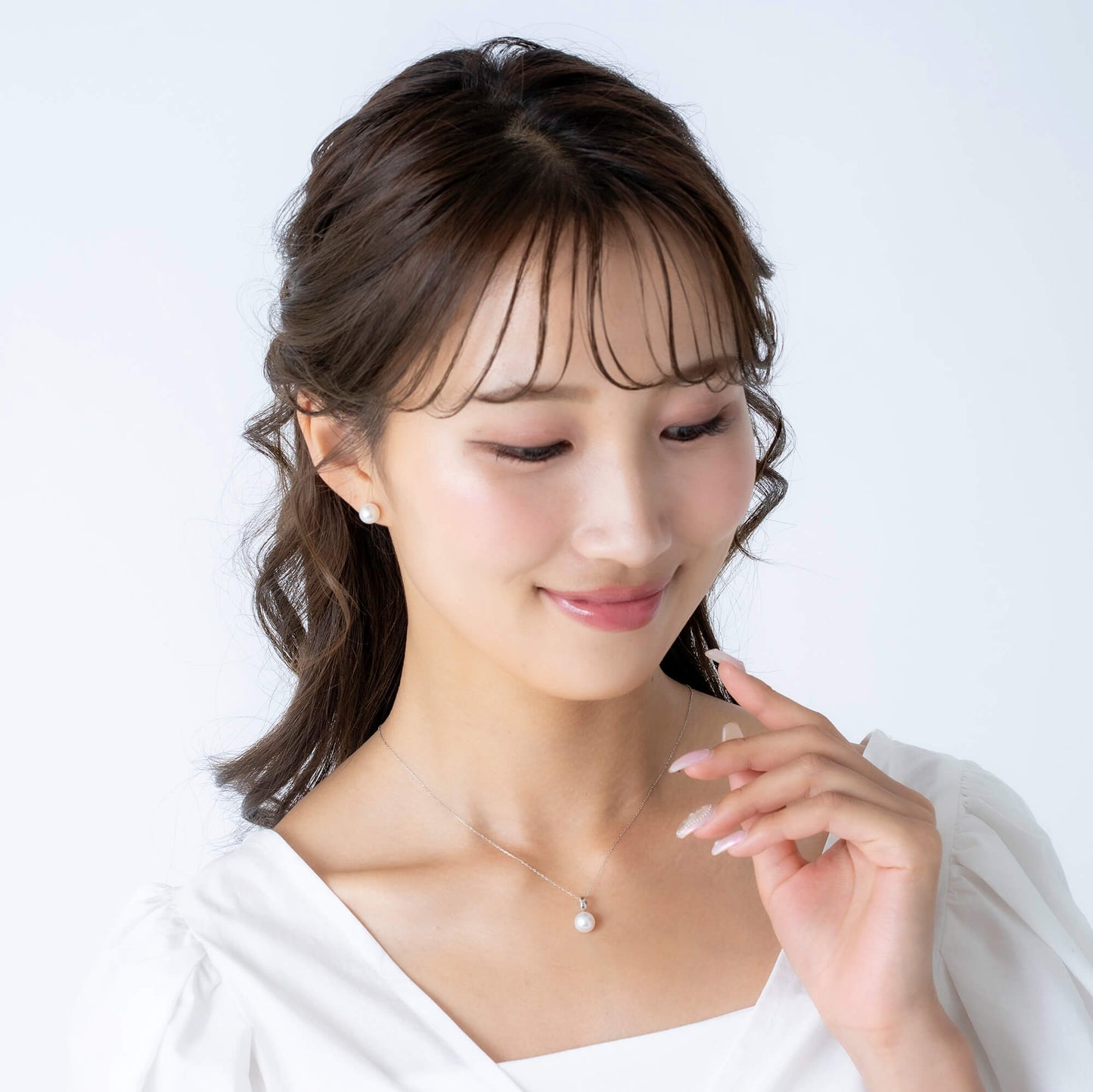 【響】アコヤパール プラチナ ペンダント|無調色 アコヤ真珠 8.0mm ラウンド PT900