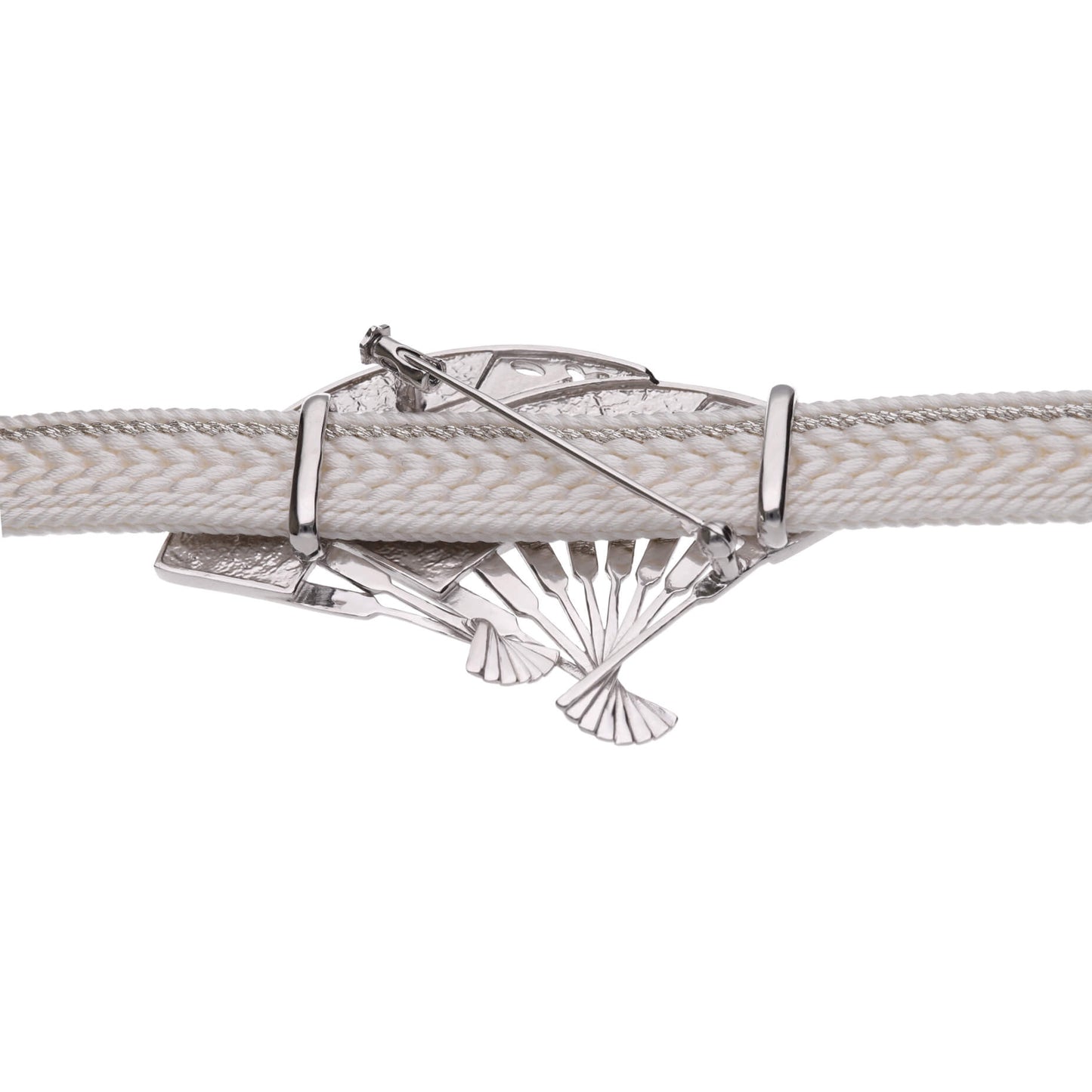 【寿扇】無調色 アコヤパール(8.0mm・ラウンド系)SV925 帯留め 兼用 ブローチ(2WAY)