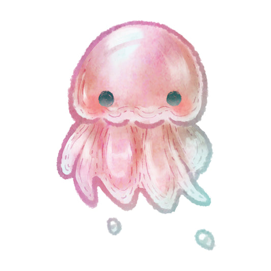 おさかな真珠・くらげ(無調色アコヤ真珠 8.6-14.6mm A ブルー系) ペンダント シルバーチェーン付き(SV925) 世界にひとつ #3008