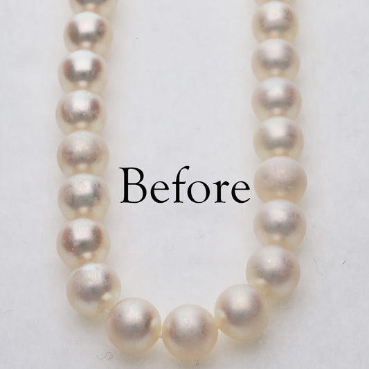 パールネックレス クリーニング+糸替えセット(リフレッシュ加工+GPT糸使用)