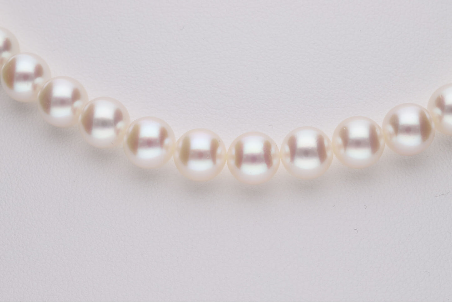 無調色 アコヤ真珠(日本)パールネックレス 8.0-8.5mm ラウンド系 約42cm