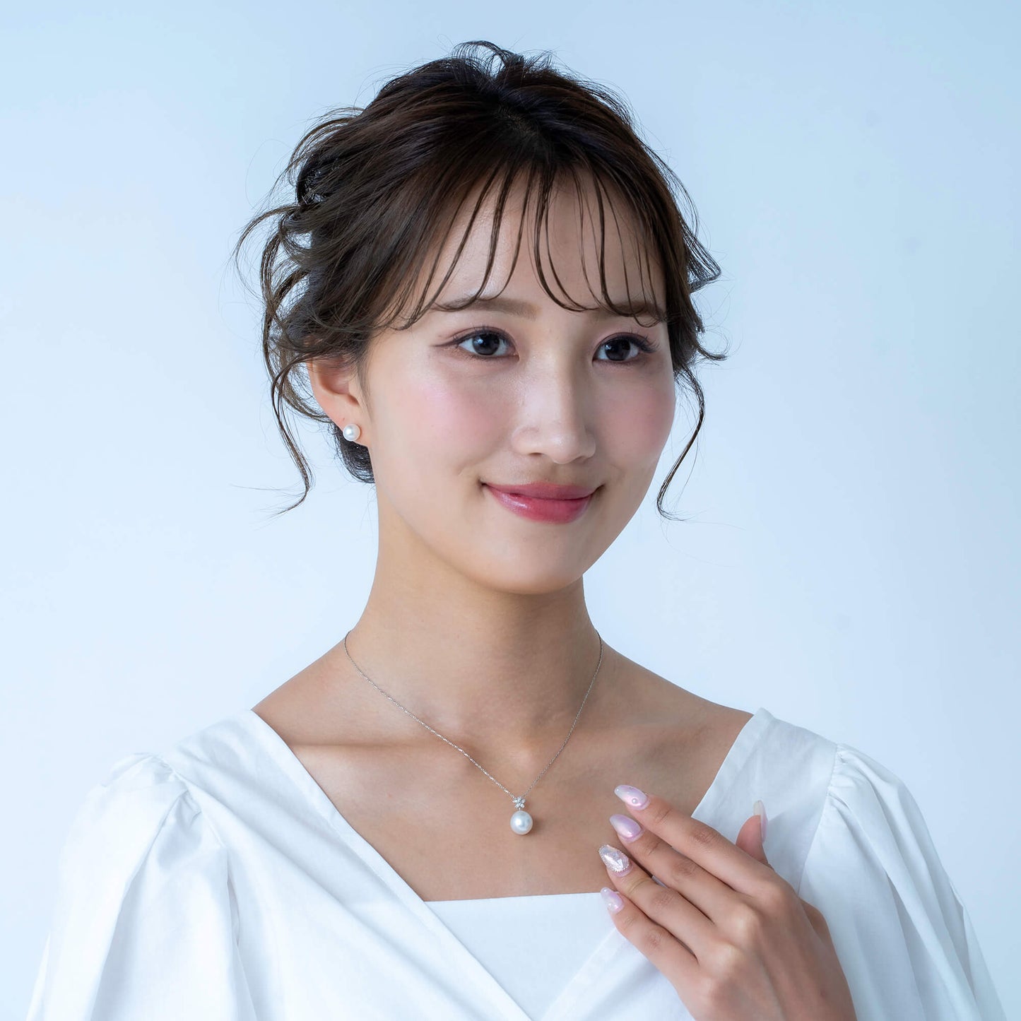 【星桜】シロチョウパール ダイヤモンド プラチナ ペンダント|無調色 白蝶真珠 南洋真珠 10mm PT900