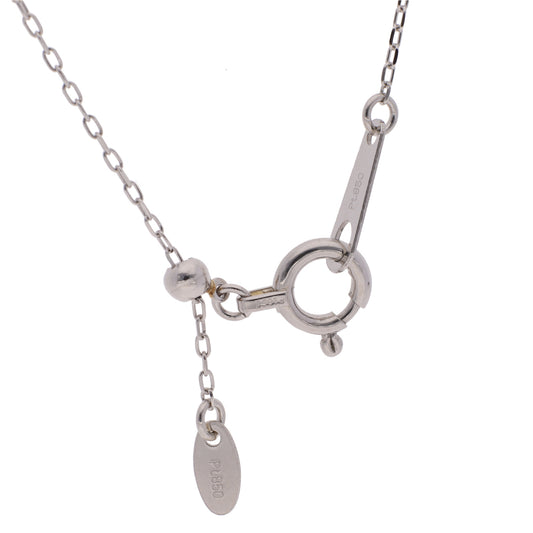 0.5mm カットアズキ プラチナ チェーン|PT850 45cm 長さ調整可|8mmの真珠におすすめ