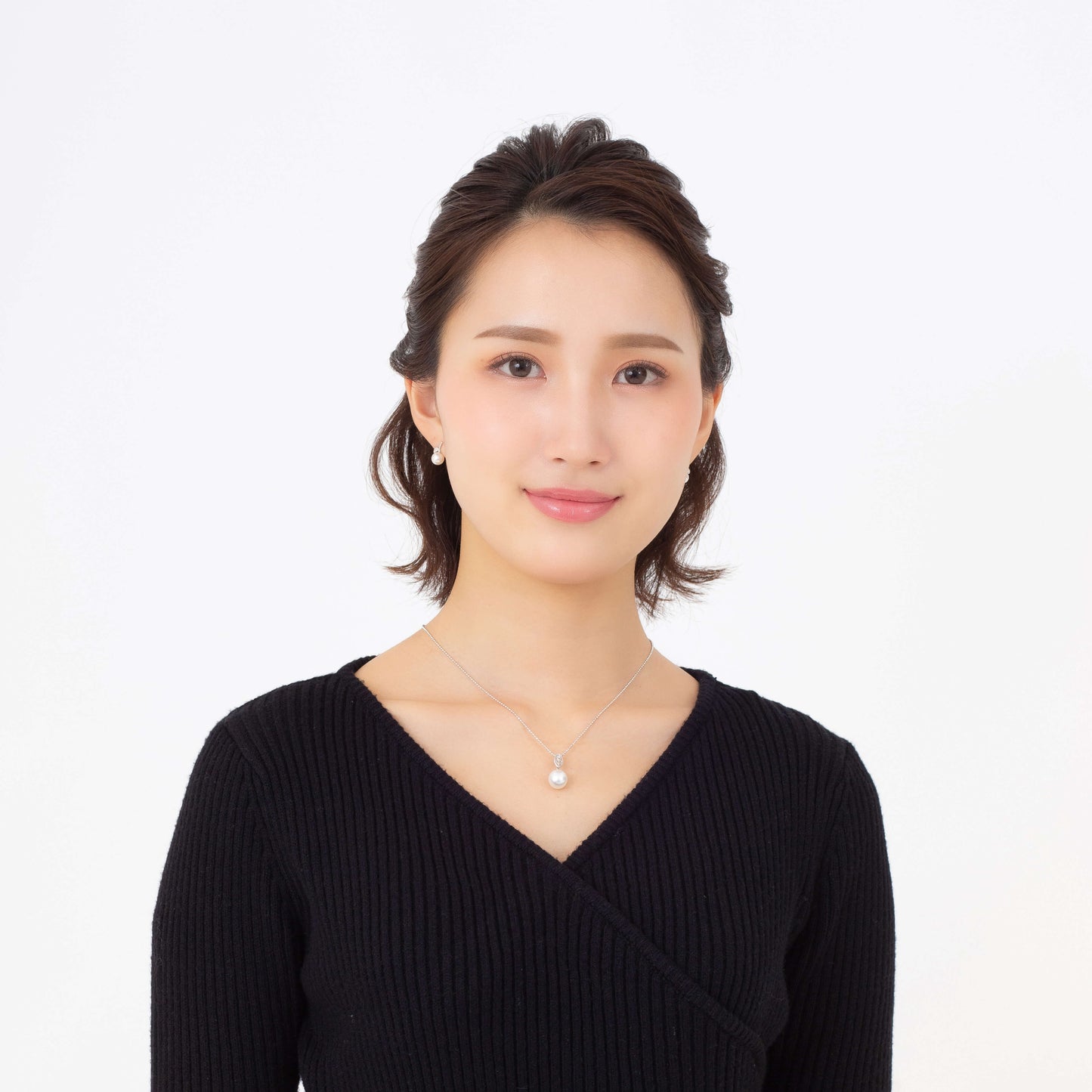【澪標】シロチョウパール ダイヤモンド ホワイトゴールド ペンダント|無調色 白蝶真珠 南洋真珠 10mm K18WG
