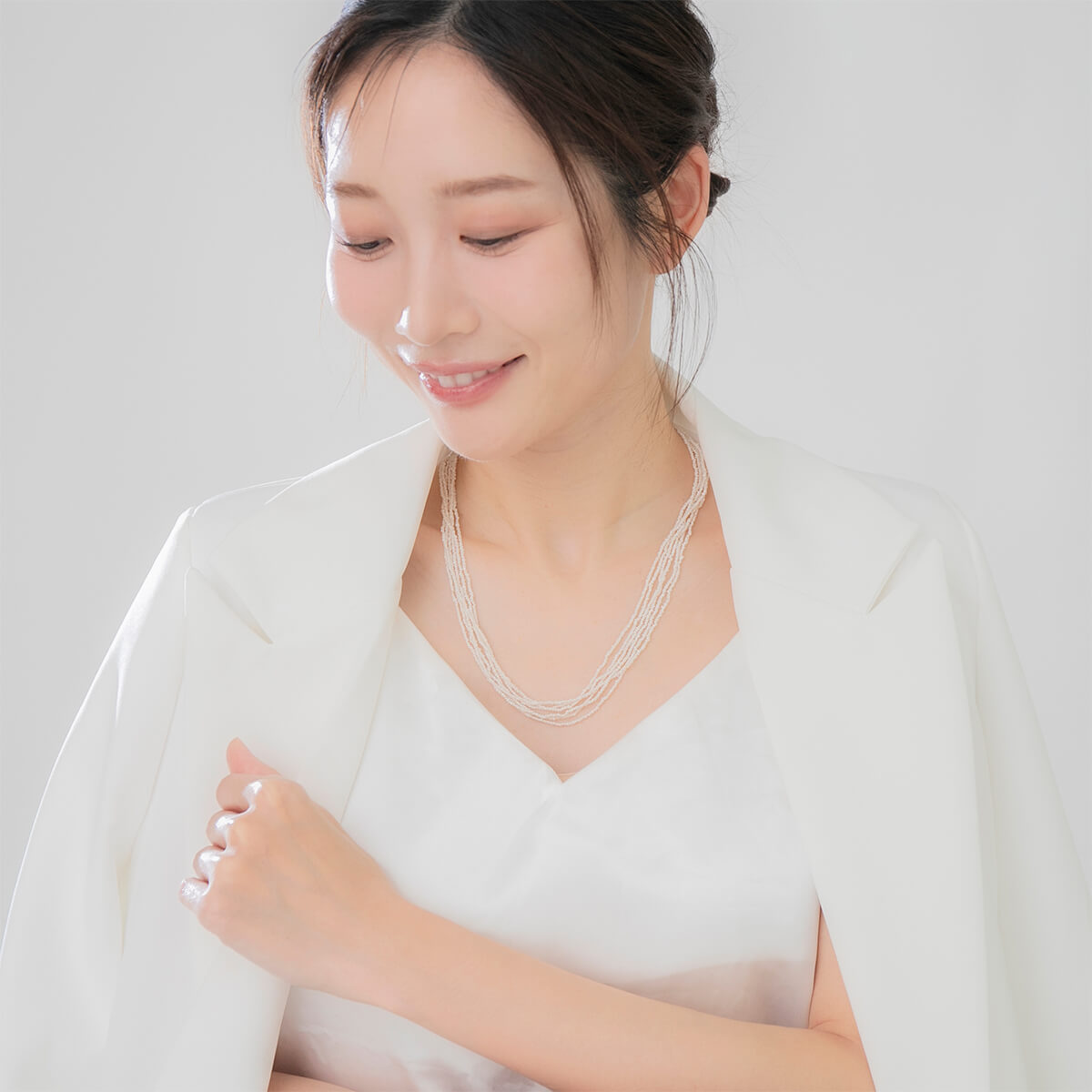 無調色 アコヤ真珠 砂ケシ 6連 パールネックレス 50cm K18YG – ERIS