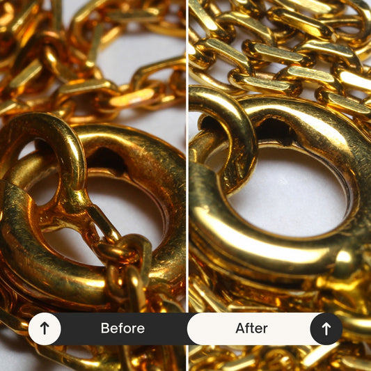 パールジュエリーの地金変色直し｜真珠を傷めないイオン洗浄クリーニング