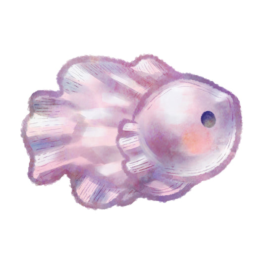 おさかな真珠・グッピー（無調色アコヤ真珠 8.6-17.3mm B+ ブルー系） ペンダント シルバーチェーン付き（SV925） 世界にひとつ #3025