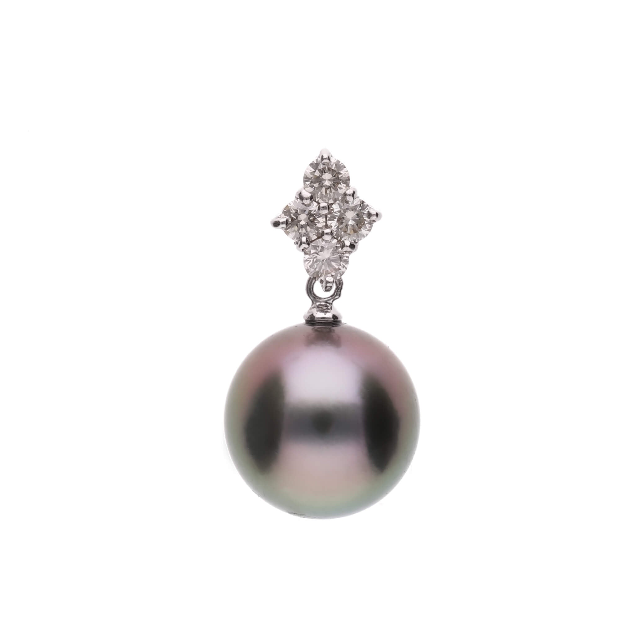 メミコショップあこや真珠にダイヤの煌めきを感じさせる上品なネックレス K18WG