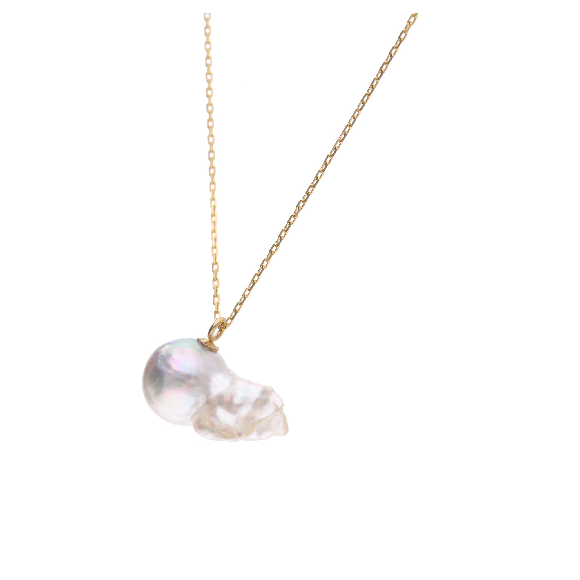 おさかな真珠・グッピー（無調色アコヤ真珠 8.6-17.3mm B+ ブルー系） ペンダント シルバーチェーン付き（SV925） 世界にひとつ #3025