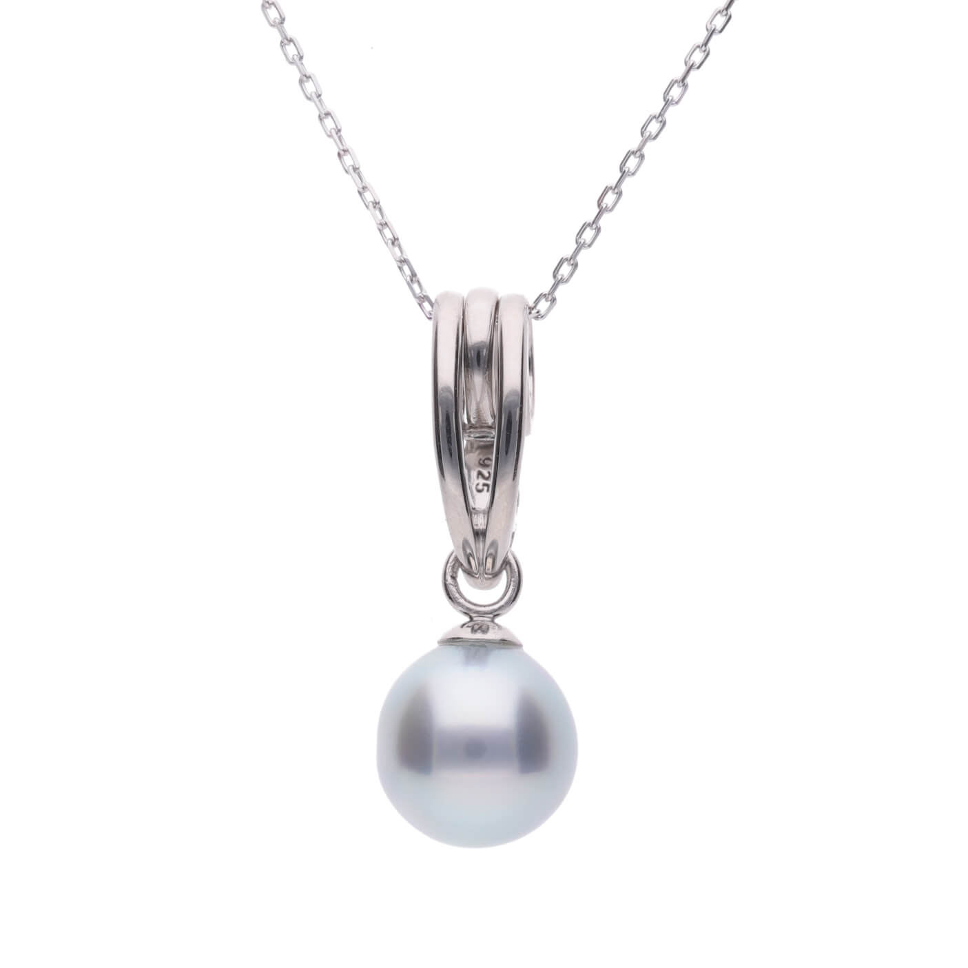 リフォーム不要】プラチナ・ハートリンク 選べる無調色真珠 8mm Pt900