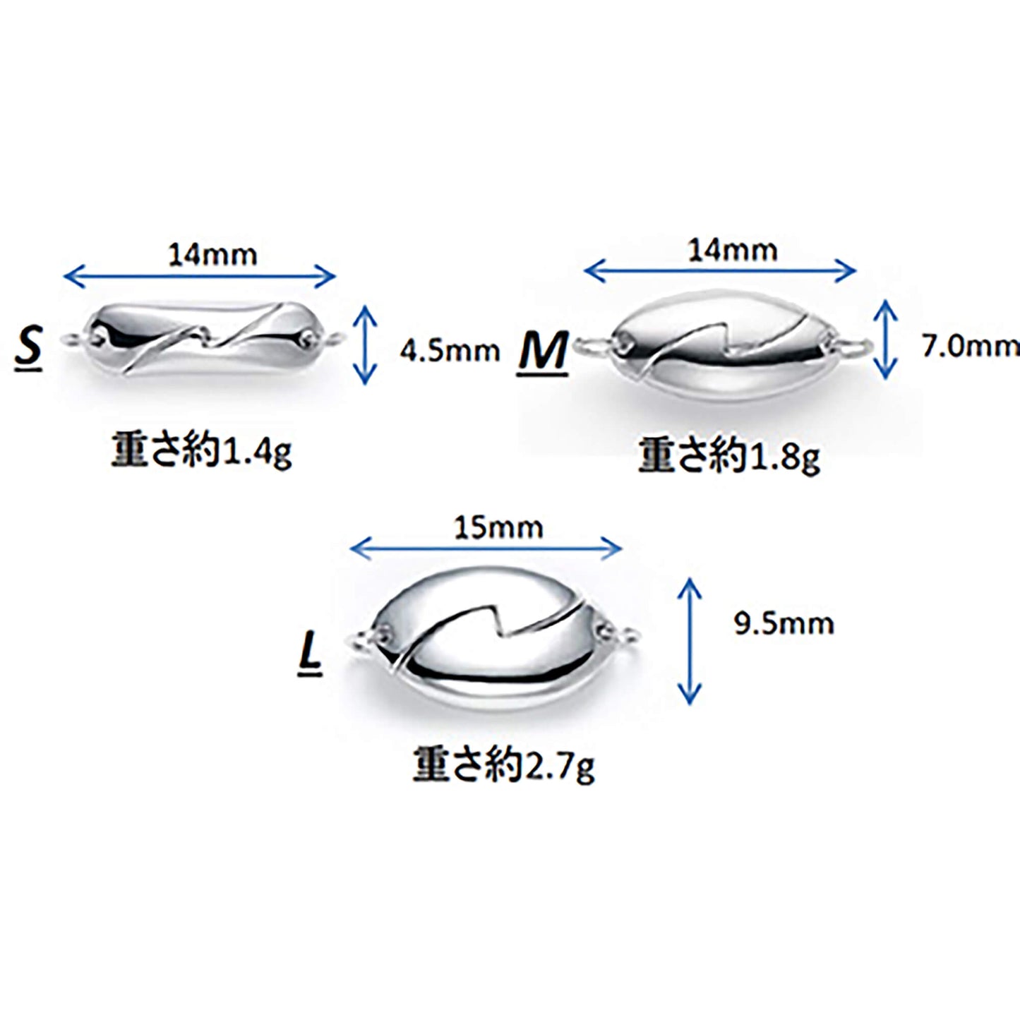 ネオクラスプ（S/M/L）ポキッと0.1秒！パールネックレスの着脱がラクチンになる強力マグネット金具