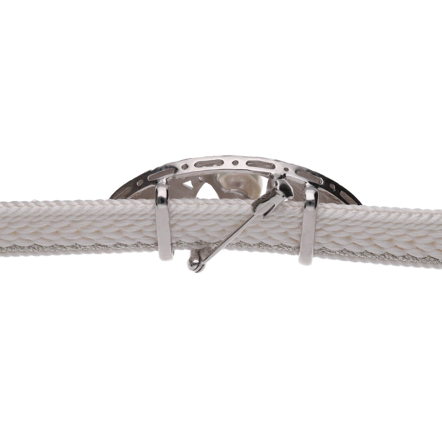 【瑞雲】無調色 アコヤ真珠（8.0mm・ラウンド系）SV925 真珠の帯留 兼用 パールブローチ（2WAY）