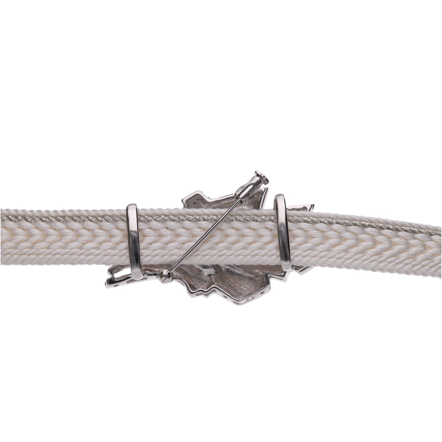 【静波】無調色 アコヤ真珠（8.0mm・ラウンド系）SV925 真珠の帯留 兼用 パールブローチ（2WAY）