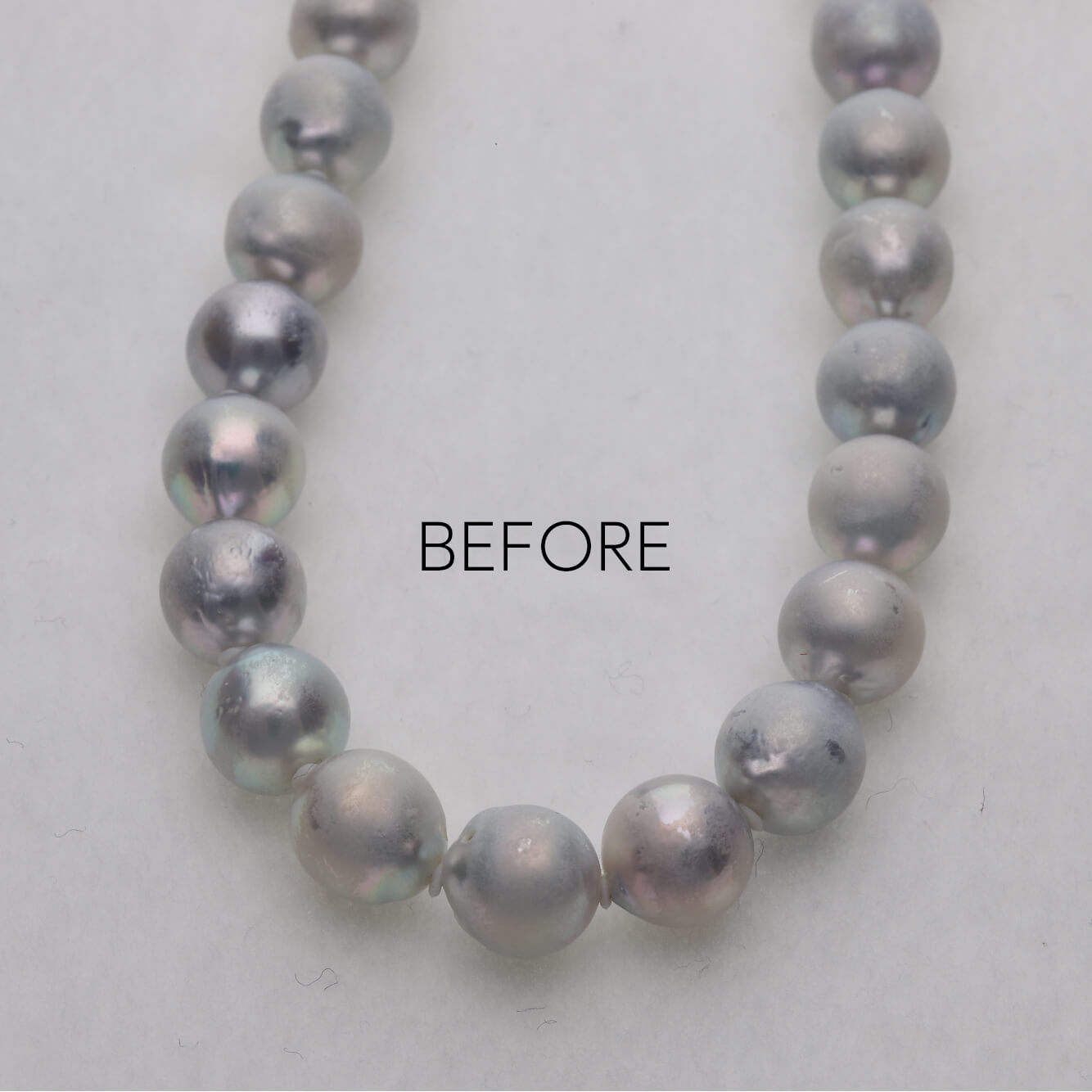 パールクリーニング（真珠テリ回復・劣化予防）＋ネックレス糸替え