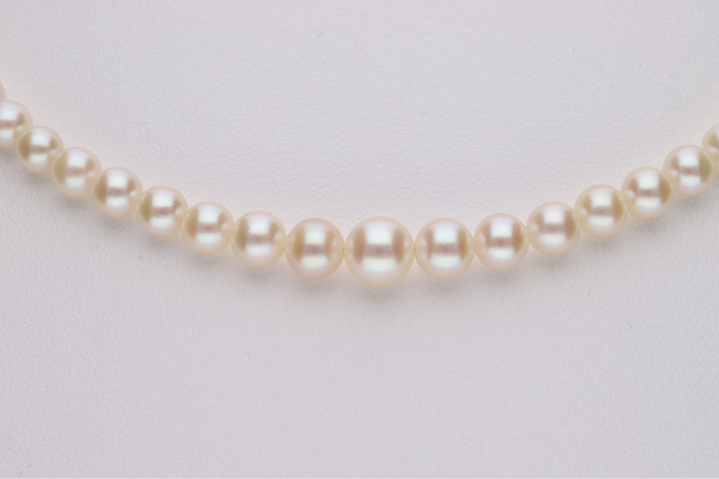 調色 アコヤ真珠（日本）パールネックレス 3.0-7.0mm  ラウンド系 約45cm｜アウトレット品 鑑別付 130319